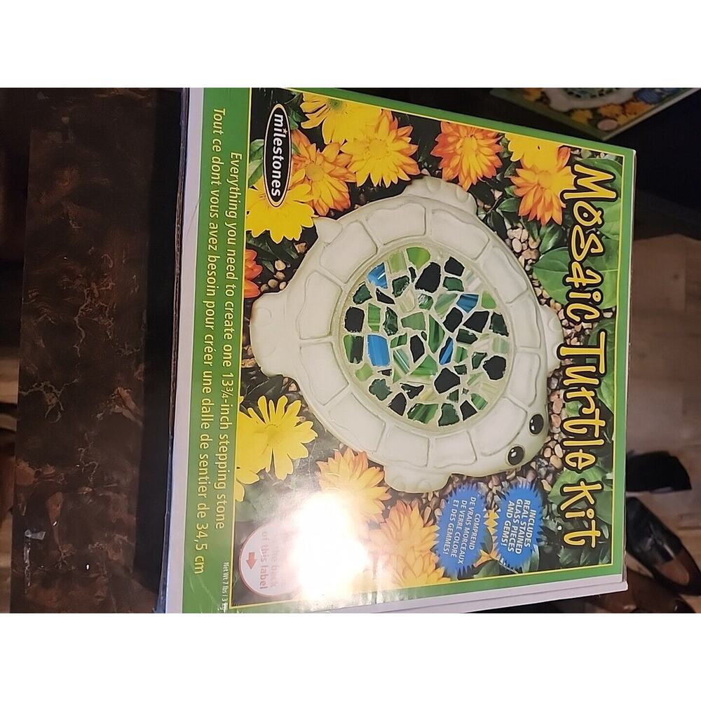 1970's Milestones MOSAIC TURTLE 13 3/4" Stepping Stone Kit MIB SHRINKWRAPPED